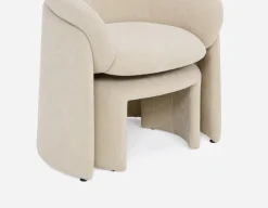 HANCHA modern accent chair with ottoman