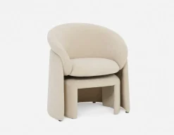 HANCHA modern accent chair with ottoman