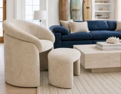 HANCHA modern accent chair with ottoman