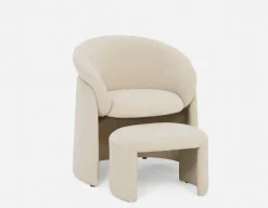 HANCHA modern accent chair with ottoman