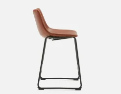 HAYDEN retro-modern counter stool with backrest 61 cm