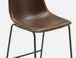 HAYDEN retro-modern counter stool with backrest 61 cm