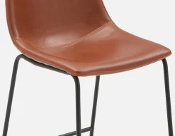 HAYDEN retro-modern counter stool with backrest 61 cm
