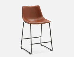 HAYDEN retro-modern counter stool with backrest 61 cm
