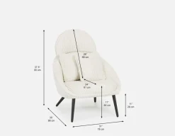 HERMAN corduroy accent chair