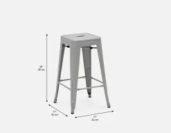 HUDSON iron counter stool 67 cm