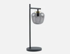 ILLUMI sculptural glass on stem modern table lamp 53cm