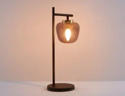 ILLUMI sculptural glass on stem modern table lamp 53cm