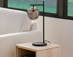 ILLUMI sculptural glass on stem modern table lamp 53cm