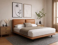 IVY leather king size bed