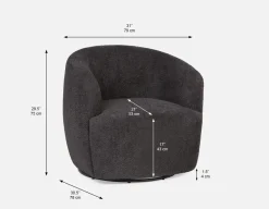 JANELLE swivel armchair