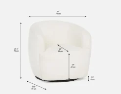 JANELLE swivel armchair