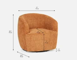 JANELLE swivel armchair