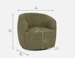 JANELLE swivel armchair