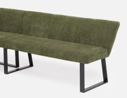 JASON industrial-modern dining corner bench with backrest