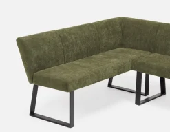 JASON industrial-modern dining corner bench with backrest