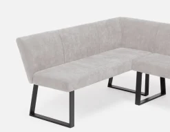 JASON industrial-modern dining corner bench with backrest
