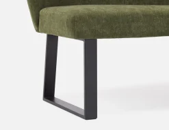 JASON industrial-modern dining corner bench with backrest