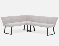 JASON industrial-modern dining corner bench with backrest