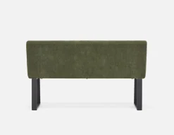JASON industrial-modern dining bench with backrest