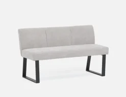 JASON industrial-modern dining bench with backrest