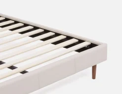 JAVIER mid-century modern 100% leather king size bed