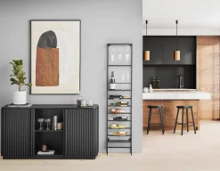 JAZZ contemporary metal wine rack 40x180cm