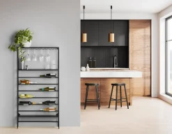 JAZZ contemporary metal wine rack 75x145 cm