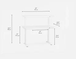 JETSON 2-stage single motor electric desk 120 cm