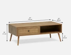 JETT coffee table with storage 110 cm