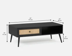 JETT coffee table with storage 110 cm