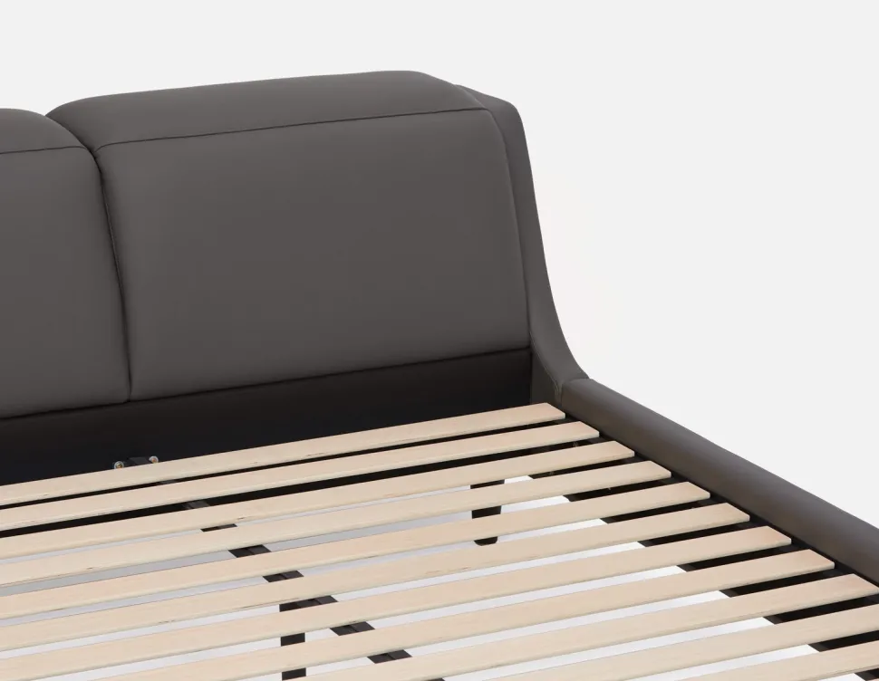 JONNAH leather king size bed