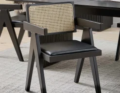 JOSS natural rattan dining armchair