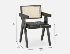 JOSS natural rattan dining armchair