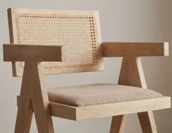 JOSS natural rattan dining armchair