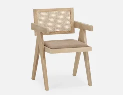 JOSS natural rattan dining armchair