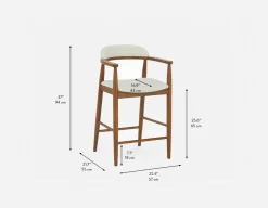 JOSY mid-century counter stool 66cm