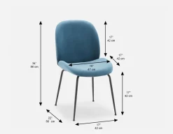 JUDITH contemporary velvet dining chair