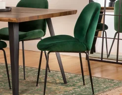 JUDITH contemporary velvet dining chair