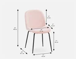 JUDITH contemporary velvet dining chair