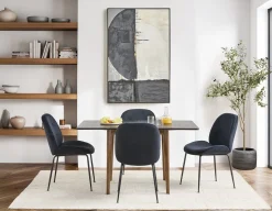 JUDITH contemporary velvet dining chair