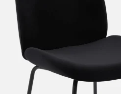 JUDITH velvet bar stool with backrest 78 cm