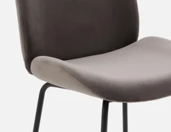 JUDITH velvet bar stool with backrest 78 cm