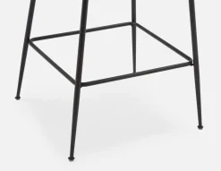 JUDITH velvet bar stool with backrest 78 cm