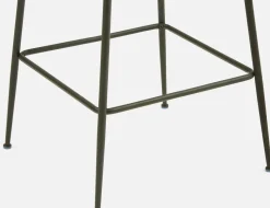 JUDITH velvet bar stool with backrest 78 cm