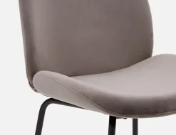 JUDITH velvet counter stool with backrest 68 cm