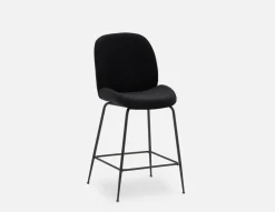 JUDITH velvet counter stool with backrest 68 cm