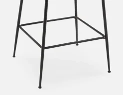JUDITH velvet counter stool with backrest 68 cm