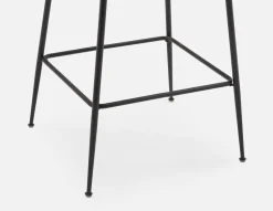 JUDITH velvet counter stool with backrest 68 cm