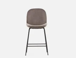 JUDITH velvet counter stool with backrest 68 cm